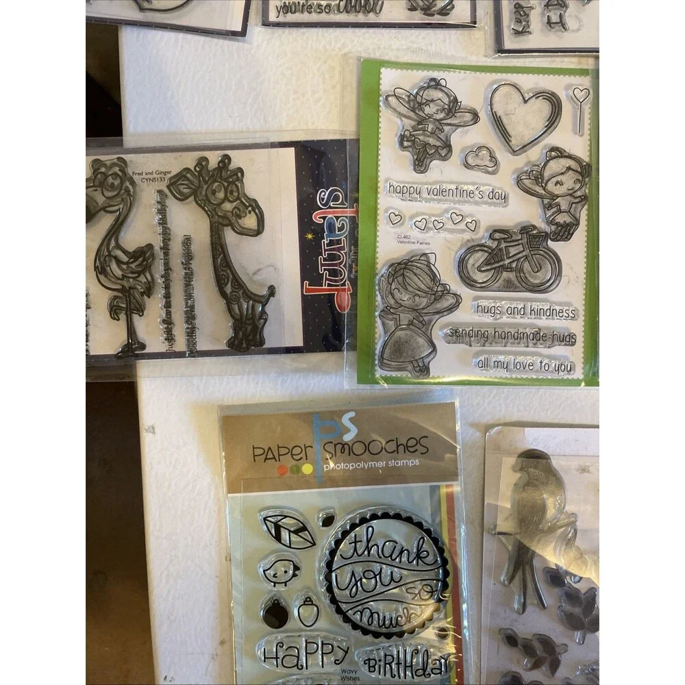 HUGE Mixed Lot of Clear Stamps For Crafting ANIMALS NATURE ETC